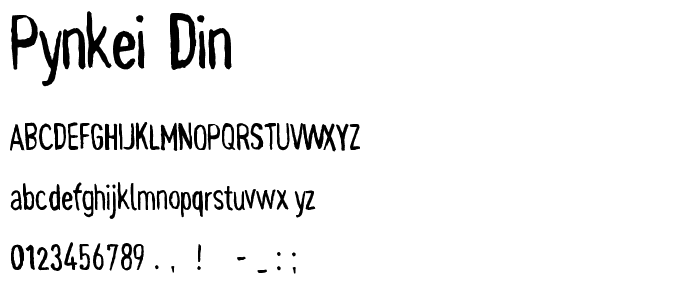 Pynkei_DIN font