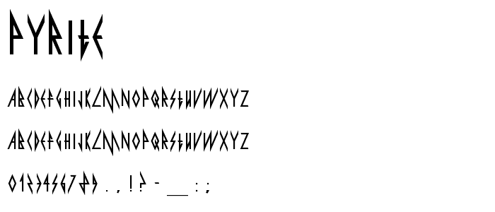 Pyrite font