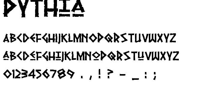 Pythia font