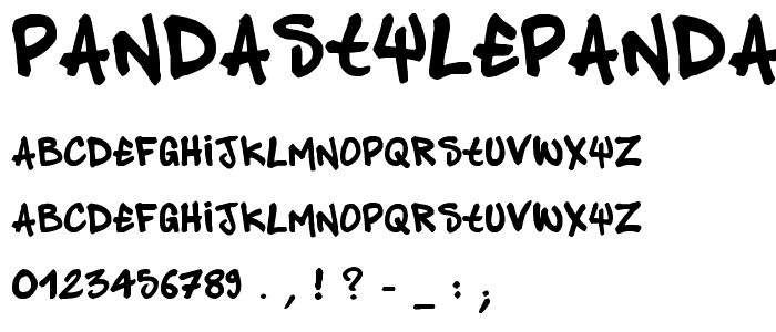 pandastylepanda1 font