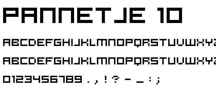 pannetje_10 font