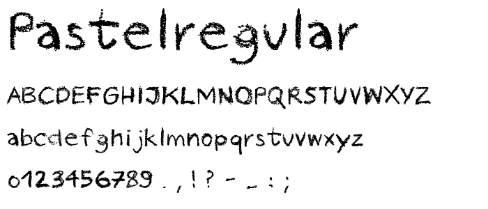 pastelRegular font