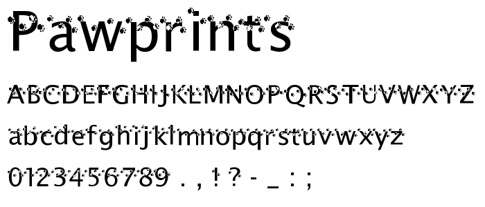 pawprints font