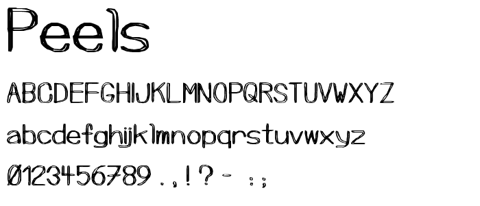 peels font