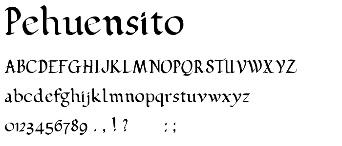 pehuensito font