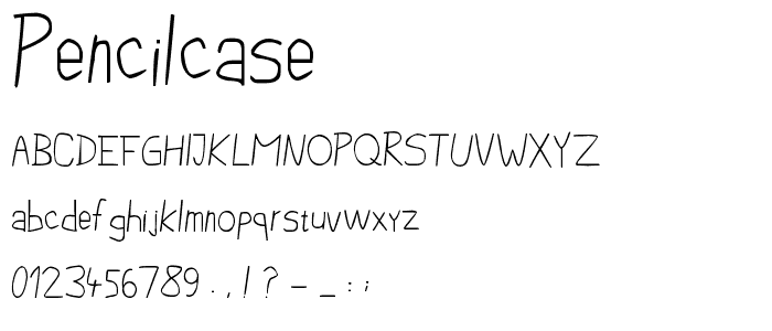 pencilCASE font
