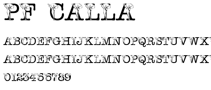 pf_calla font