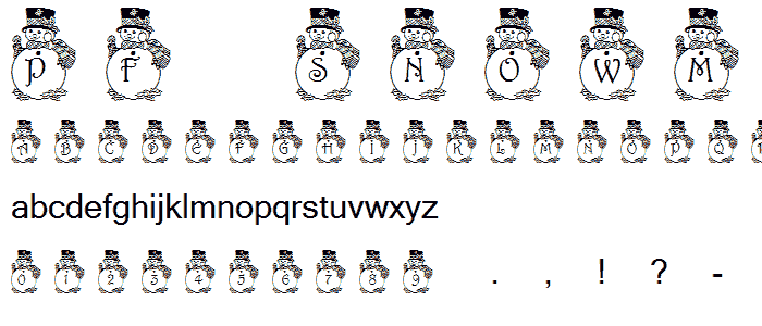 pf_snowman3 font