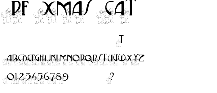 pf_xmas_cat font