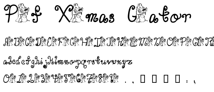 pf_xmas_gator font