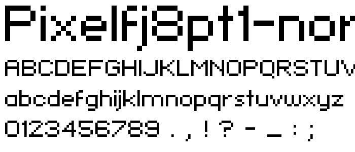pixelFJ8pt1 Normal font