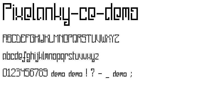 pixelanky CE DEMO font