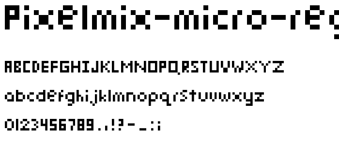 pixelmix micro Regular font