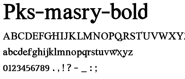 pks-masry-Bold font