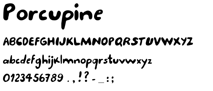 porcupine font