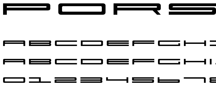 porsche font