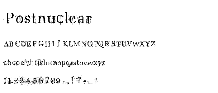 postnuclear font