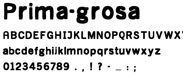 prima grosa font