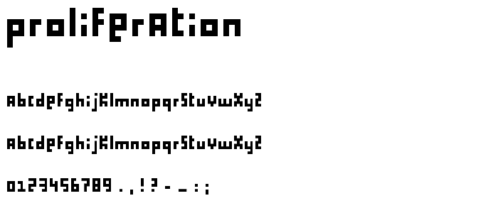 proliferation font