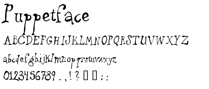 puppetFace font
