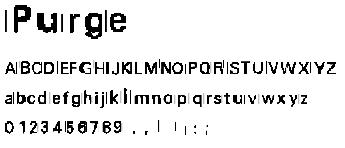 purge font