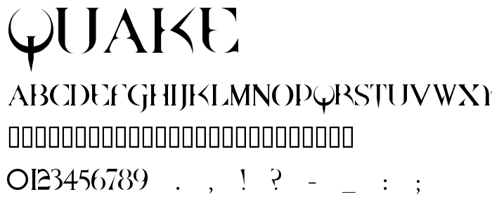 QUAKE font