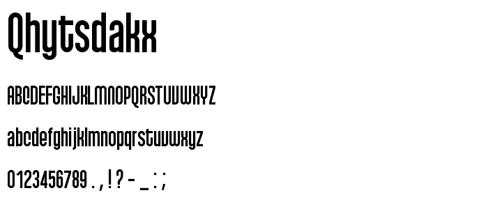 Qhytsdakx font
