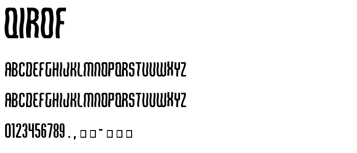 Qirof font