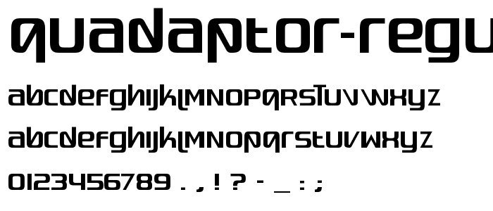 Quadaptor Regular font