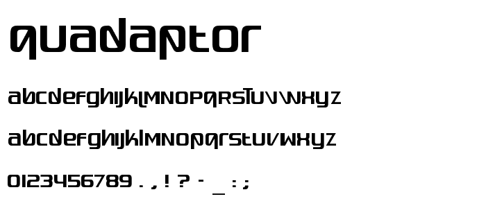 Quadaptor font
