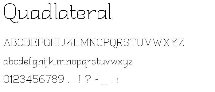 Quadlateral font