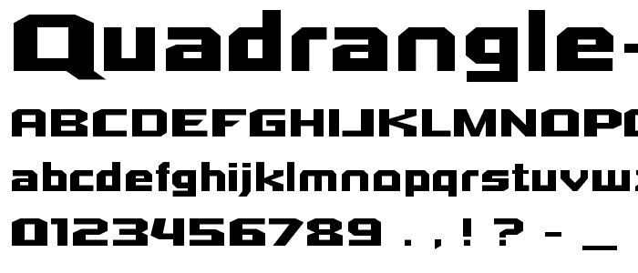 Quadrangle Regular font