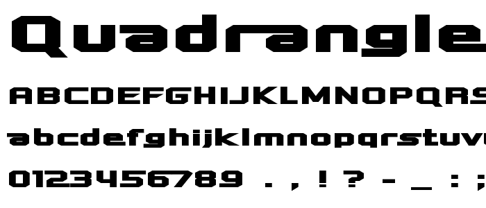 Quadrangle font