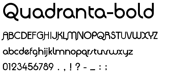 Quadranta Bold font