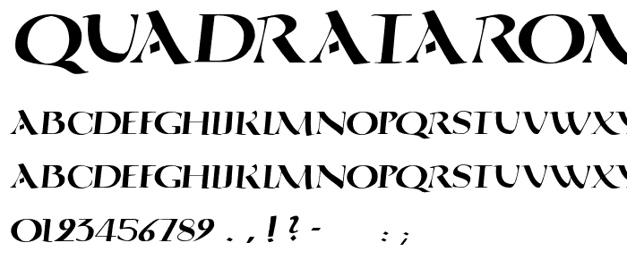 QuadrataRoma-MediumOblique font