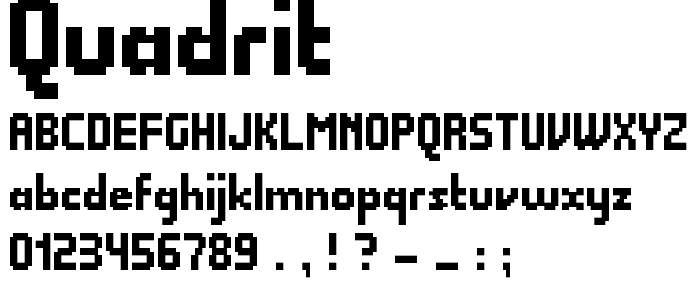 Quadrit font