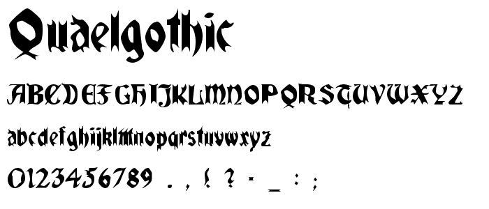 QuaelGothic font