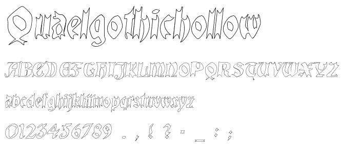 QuaelGothicHollow font