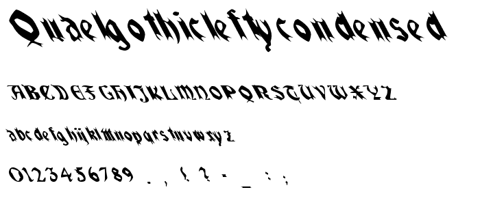 QuaelGothicLeftyCondensed font