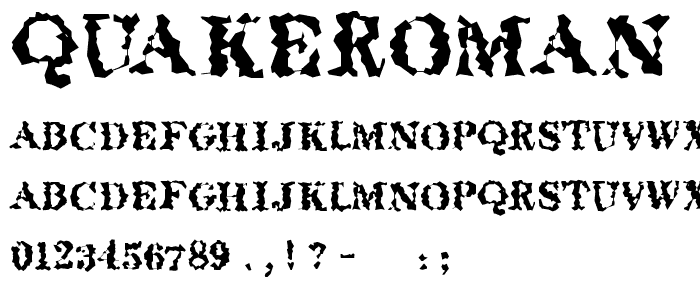 QuakeRoman font