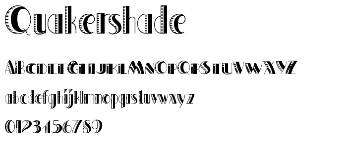 QuakerShade font