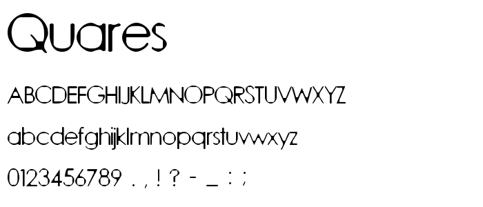 Quares font