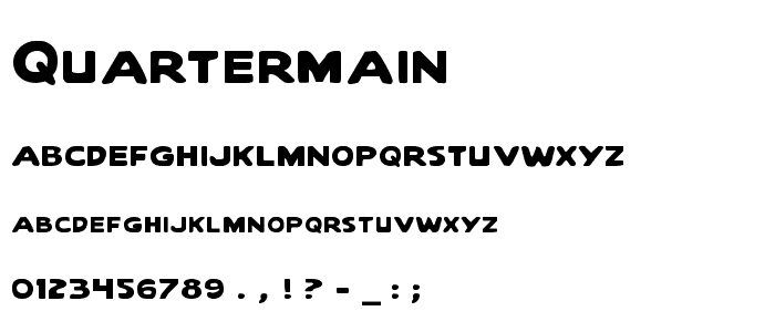 Quartermain font
