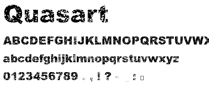 Quasart font