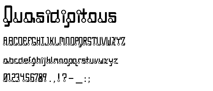 Quasidipitous font