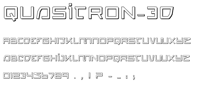 Quasitron 3D font
