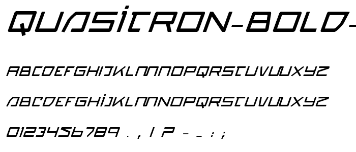 Quasitron Bold Italic font