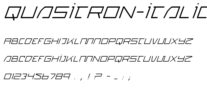 Quasitron Italic font