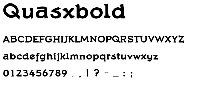 Quasxbold font