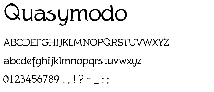 Quasymodo font